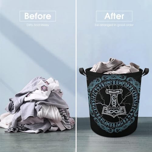 Viking inspo Norse Mythology Magic Rune Laundry Hamper