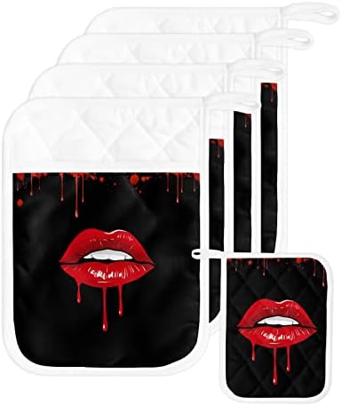 Halloween Blood Potholders Set of 5