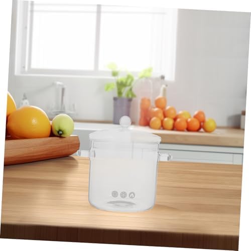 OFFSCH Clear Glass Cooking Pot with Lid Heat Resistant for Stove Top