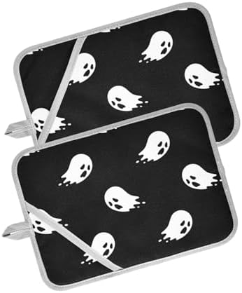 Halloween Spooky Ghost Potholder Set for Oven Mitts