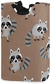 MOYYO Foldable Raccoon Laundry Basket with Handles