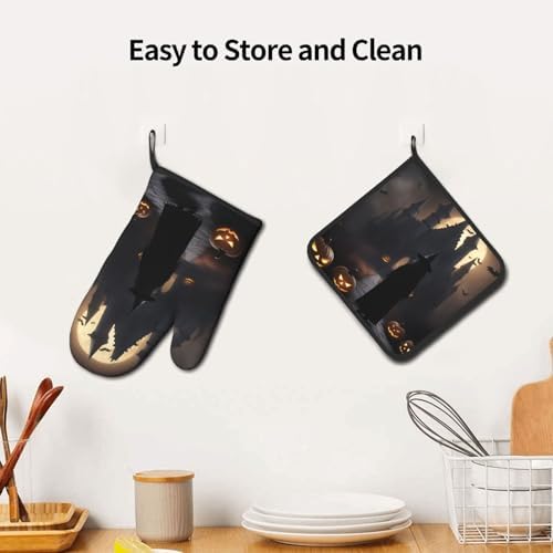 Halloween Goth 1 Heat-Resistant Oven Gloves Set