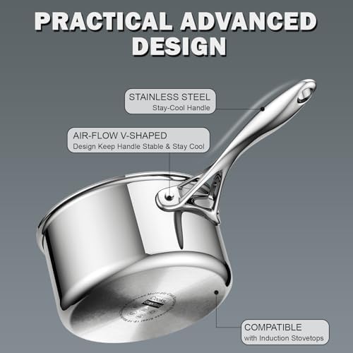 Elevate Your Cooking with Cooks Standard3 Quarts 1810 Stainless Steel Saucepan