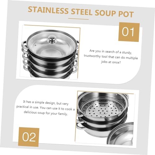 Versatile Stock Pot with Steamer Basket for Cooking Pasta More
