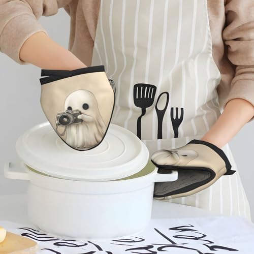 FireDeer Halloween Mini Silicone Oven Mitts