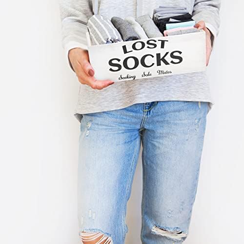 Blulu Lost Socks Sign for Farmhouse Laundry Room