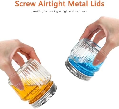 Cehomi 16 oz Glass Mason Jars with Lids - 4 Pack
