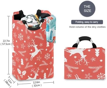 Kigai Collapsible Laundry Basket with Handles Waterproof Organizer for Daily Use