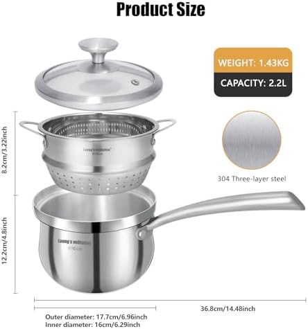Stainless Steel 23 Quart Pots with Lid