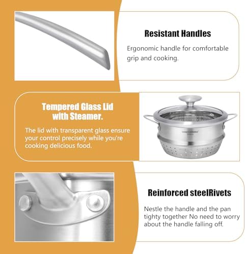 Stainless Steel 23 Quart Pots with Lid