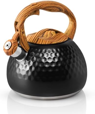 Stainless Steel 3 Qt Whistling Kettle with Ergonomic Handle