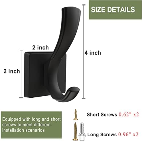 TOFIIGREM 3 PACK BLACK TOWEL HOOKS STURDYB Kind