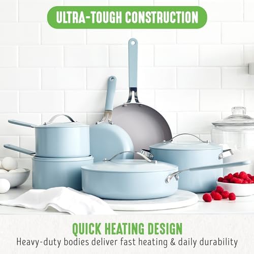 GreenLife Dream 10-Piece Nonstick Ceramics Set PFAS-Free dishwasher oven safe