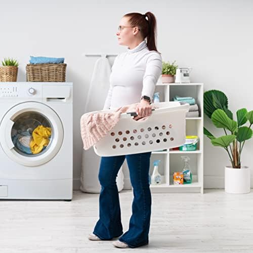 IRIS USA 50L Plastic Hip Hold Laundry Basket 3-Pack