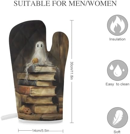 Halloween Rustic Book Oven Mitts 2 Pcs