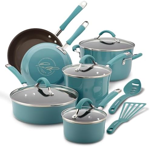 Rachael Ray Cucina Cookware Set Durable Easy to Clean