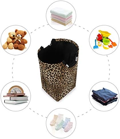 Kcldeci Leopard Print Laundry Hamper