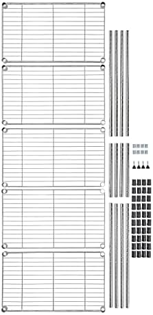 Amazon Basics 5-Shelf Steel Storage Unit 200 lb Capacity Chrome Finish