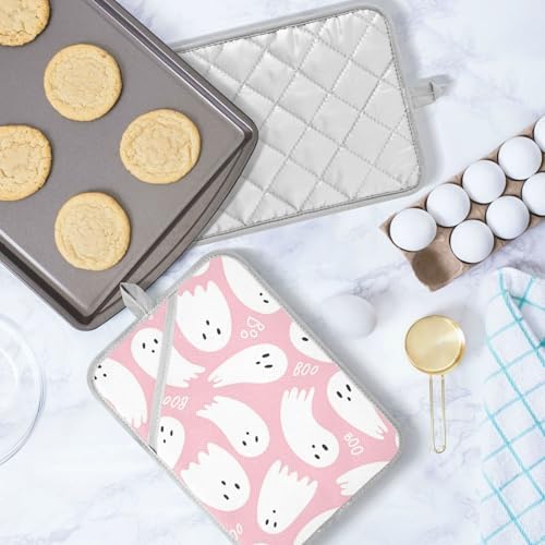 Sweet Halloween Pink Potholders Heat-Resistant Kitchen Pots Pans