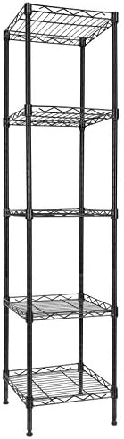 GIOTORENT 5 Tier Metal Standing Shelf Unit Black