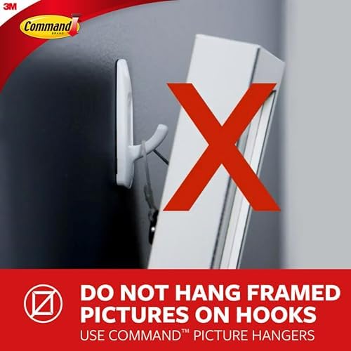 Command Large Modern Metal Hook Brushed Nickel