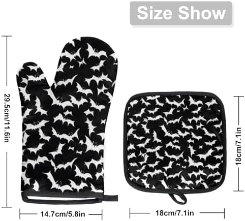 Halloween Spooky Halloween Ghost Oven Mitts and Pot Holders Set