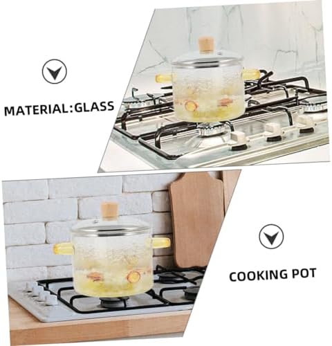 Sturdy Glass Stockpot with Lid 1600ml