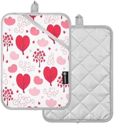 Kcldeci Valentine Seamless Pattern Potholders