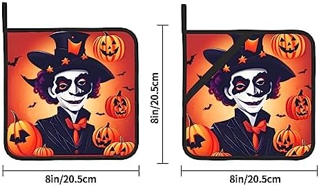 Happy Halloween 2-Piece Heat-Resistant Pot Holder Set Non-Slip Kitchen Pric