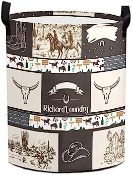 Personalized Cowboy Storage Basket for Home Kitchen
