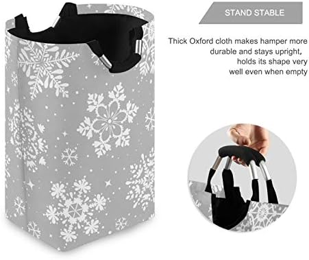 SUSIYO Winter Laundry Basket with Snowflakes Design