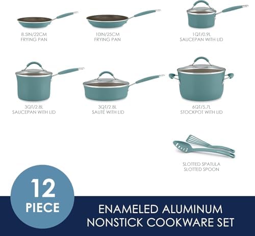 Rachael Ray Cucina Cookware Set Durable Easy to Clean