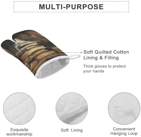 Halloween Rustic Book Oven Mitts 2 Pcs