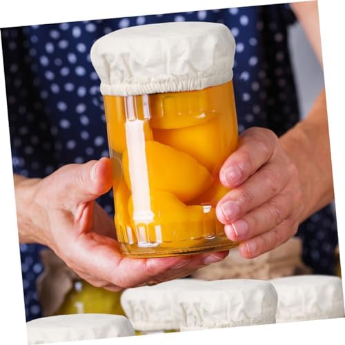 4pcs Cotton Jar Lid Covers for Storage and Canning