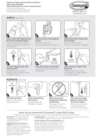 Command Large Modern Metal Hook Brushed Nickel