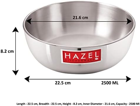 Hazel Induction Aluminium Kadai Cookware 2100ml