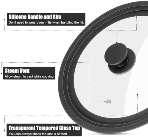 Universal Lid for Cookware - silicone replacement for glass lids