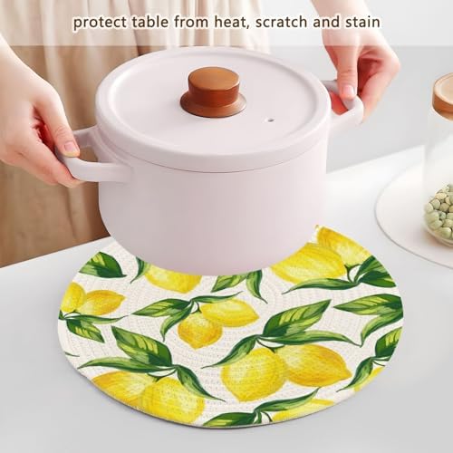 ALAZA Eating on the Farm Style Hot Pots Trivets Set of 3
