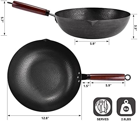 128 Carbon Steel Wok Set