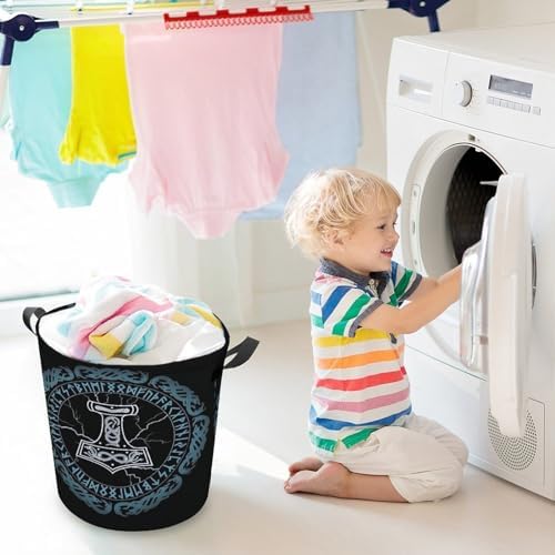 Viking inspo Norse Mythology Magic Rune Laundry Hamper