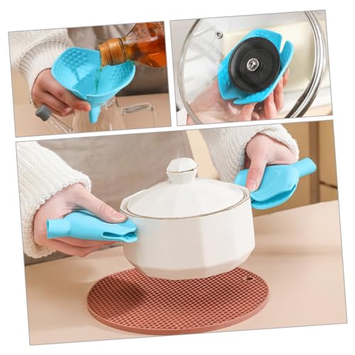 Multi-functional Silicone Pot Holder Adjustable Funnel Lit for Kitchen Use