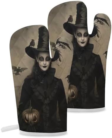 Halloween Child Portrait Oven Mitts 2-Piece Set
