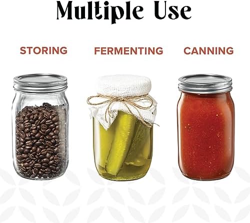 widened mason jar for preserving meal prep