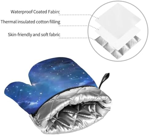 Northern Lights Oven Mitts Pot Holders Heat-Resistant and Durable Cooking Essentials