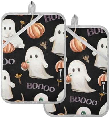Ourvii Halloween NHL Pair Potholders Set