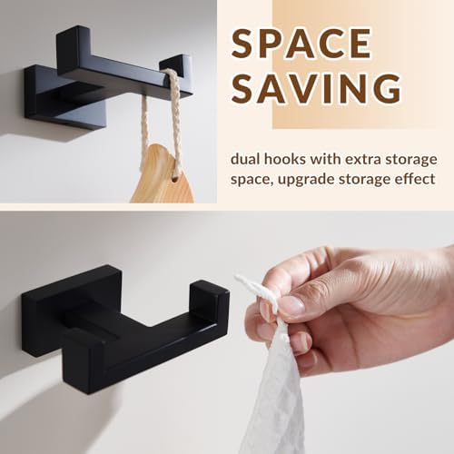Sturdy Stainless Steel Dual Coat Hook