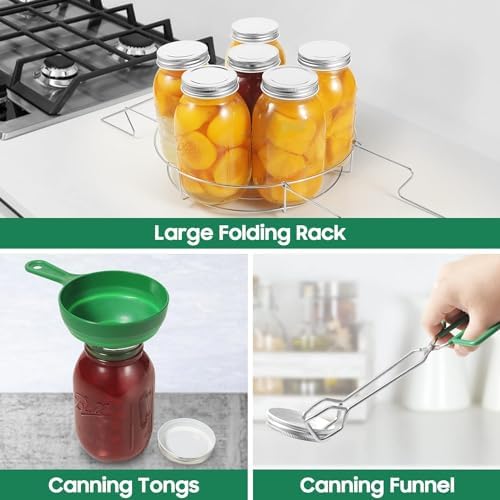 Stainless Steel Water Bath Canner with Rack Green