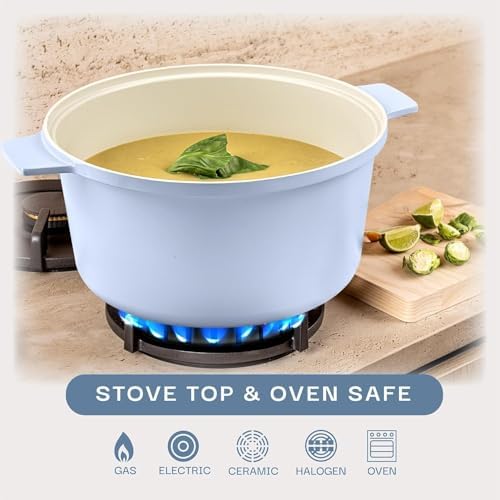 Gotham Steel 5 Qt Lightweight Nonstick Dutch Oven with Lid