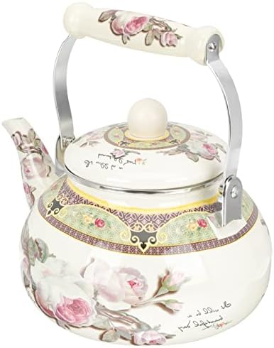 Luxshiny 25L Enamel Tea Pot for Stovetop