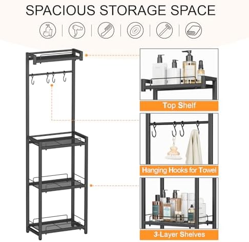4-Tier Storage Rack Simple Practical Bathroom Organizer